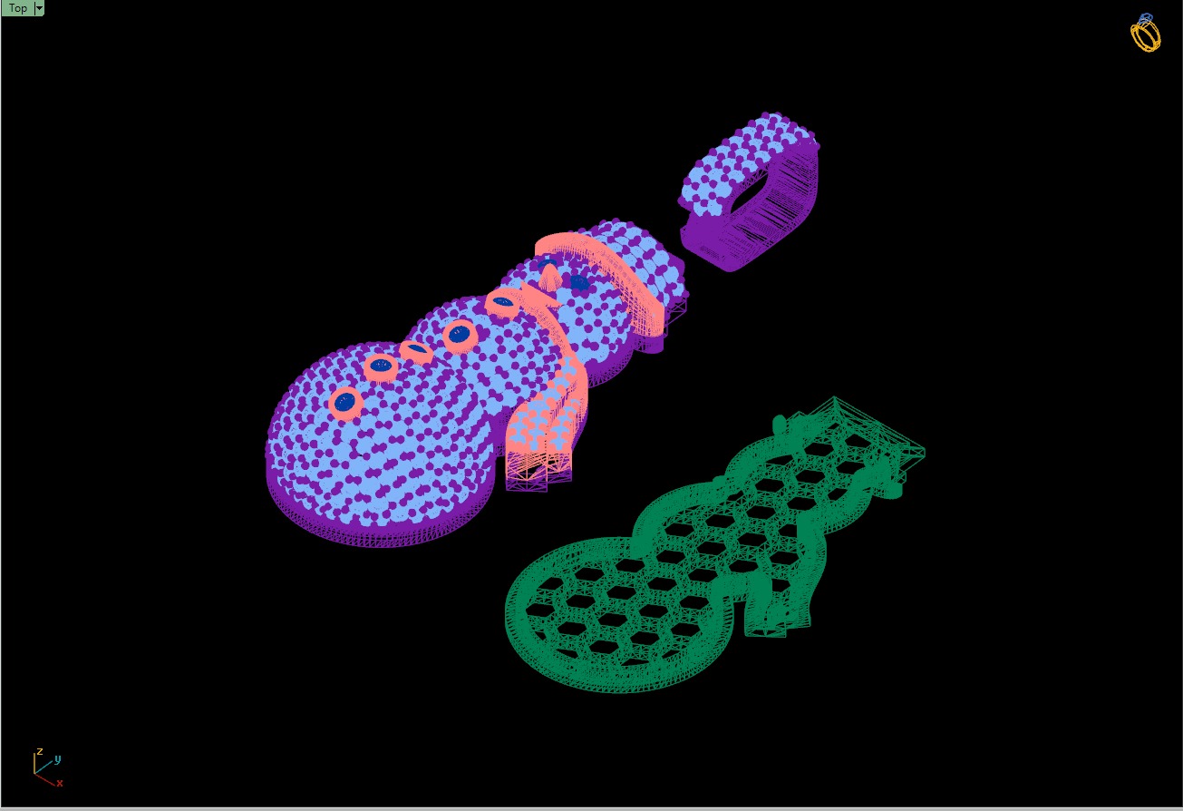 Custom Snow man Diamond Pendant - Snow Diamond Necklace 3D print model_15