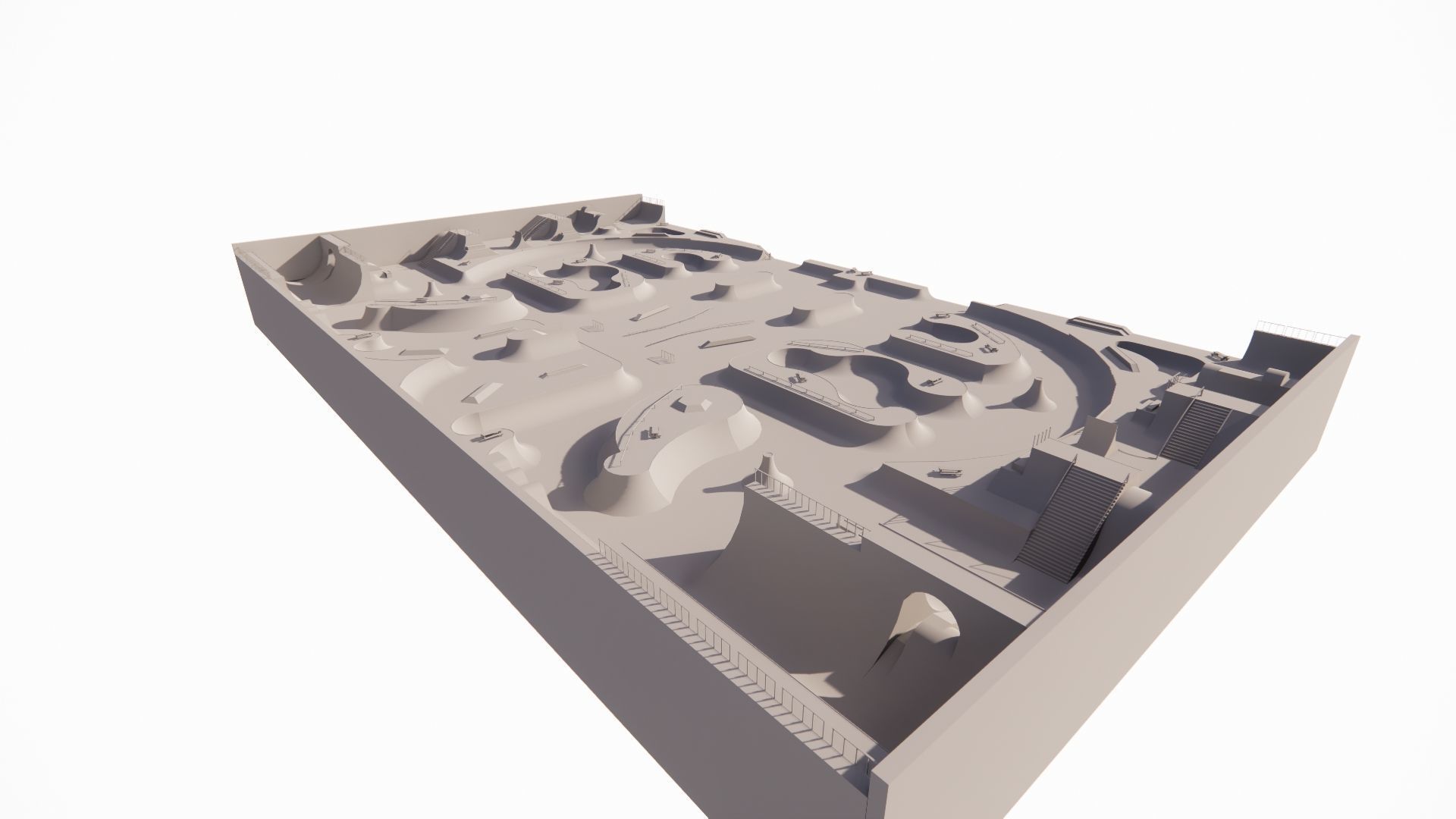 Skatepark-Skate Park PACK 3D model_2