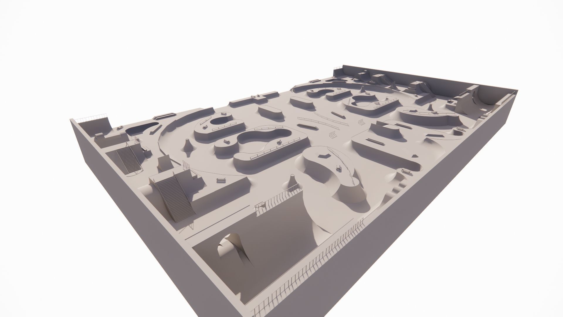 Skatepark-Skate Park PACK 3D model_6