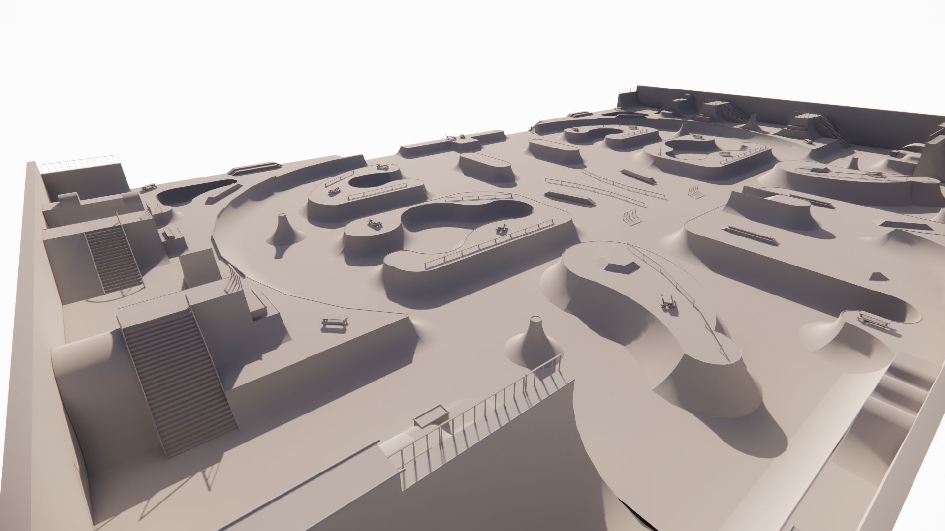 Skatepark-Skate Park PACK 3D model_7
