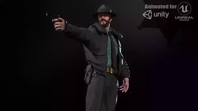Sheriff Low-poly 3D model