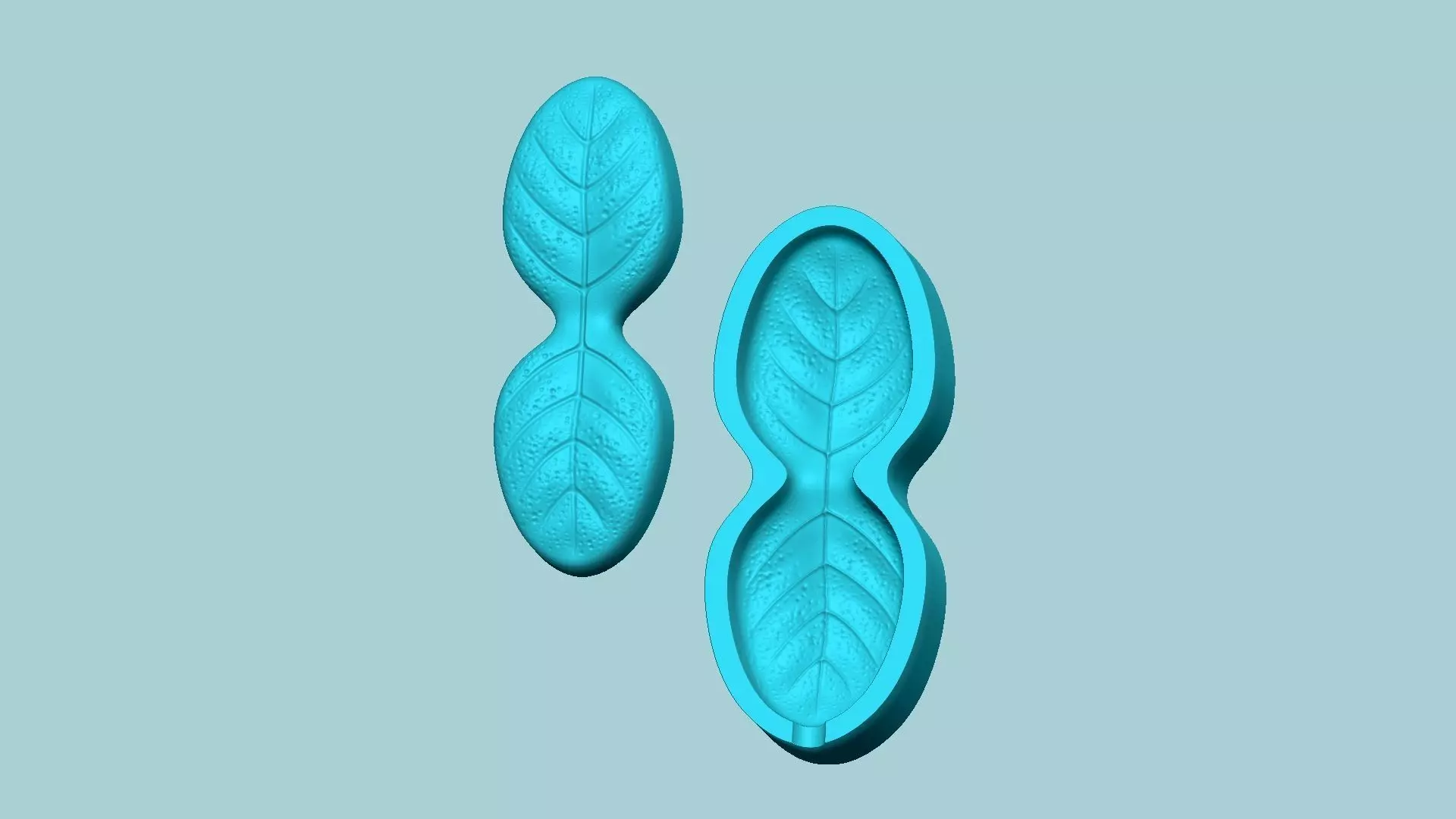 Thyme Leaf Mold - Artificial Herb Molding Tool 3D print model_0