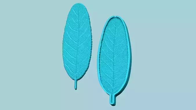 Sage Leaf Mold - Artificial Herb Molding Tool 3D print model