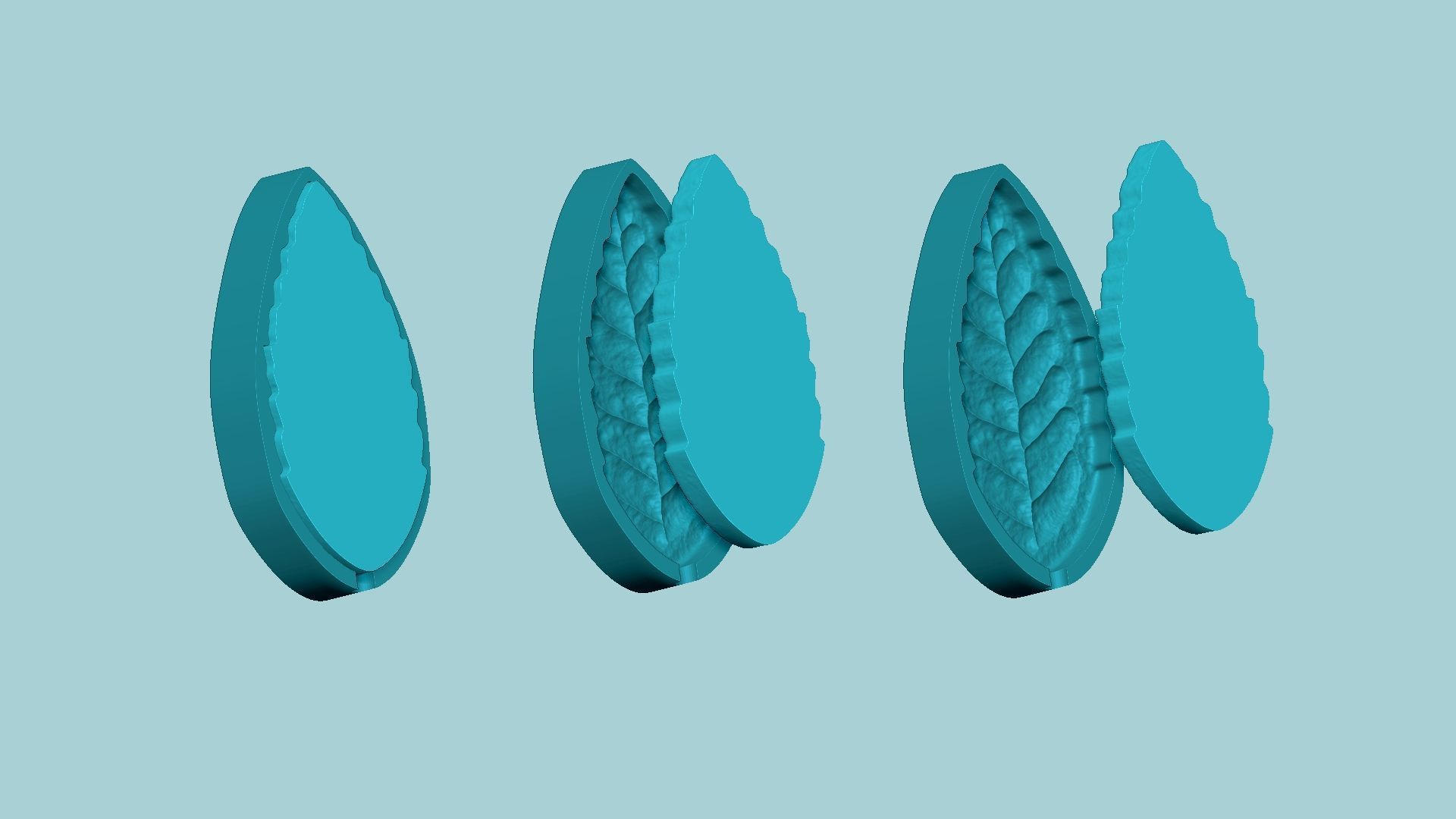 Peppermint Leaf Mold - Artificial Herb Molding Tool 3D print model_8