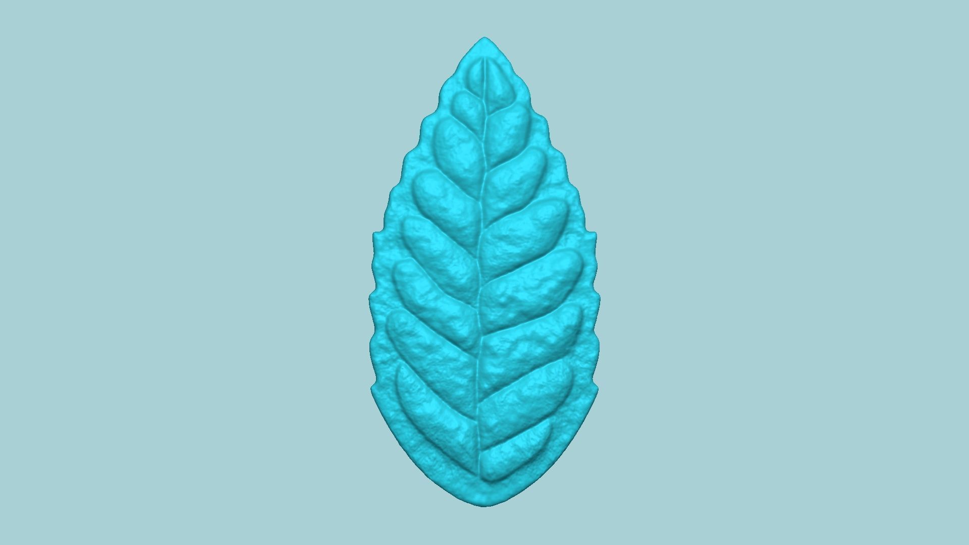 Peppermint Leaf Mold - Artificial Herb Molding Tool 3D print model_2