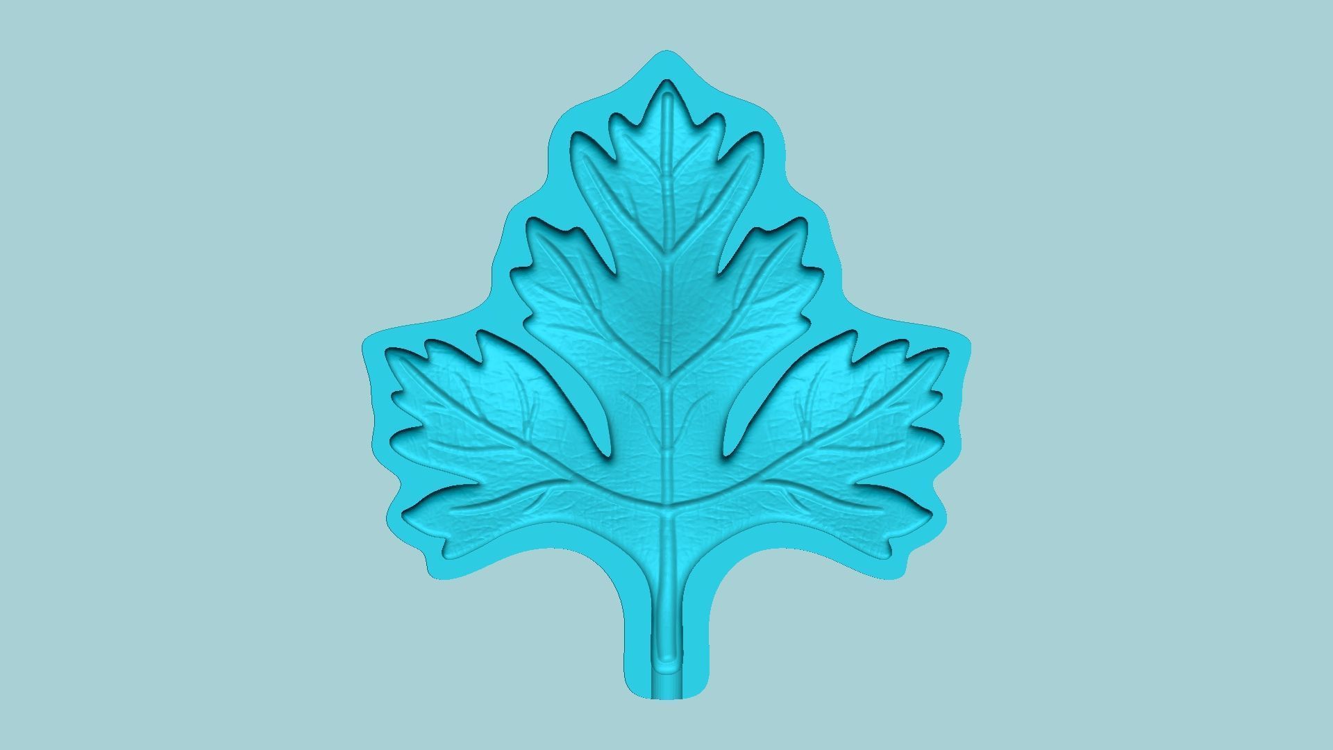 Parsley Leaf Mold - Artificial Herb Molding Tool 3D print model_4