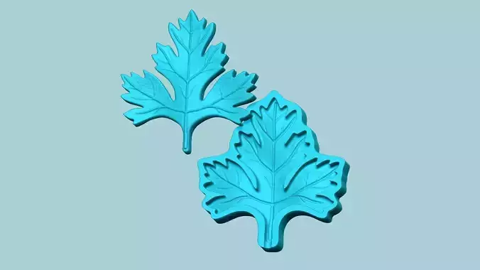 Parsley Leaf Mold - Artificial Herb Molding Tool 3D print model