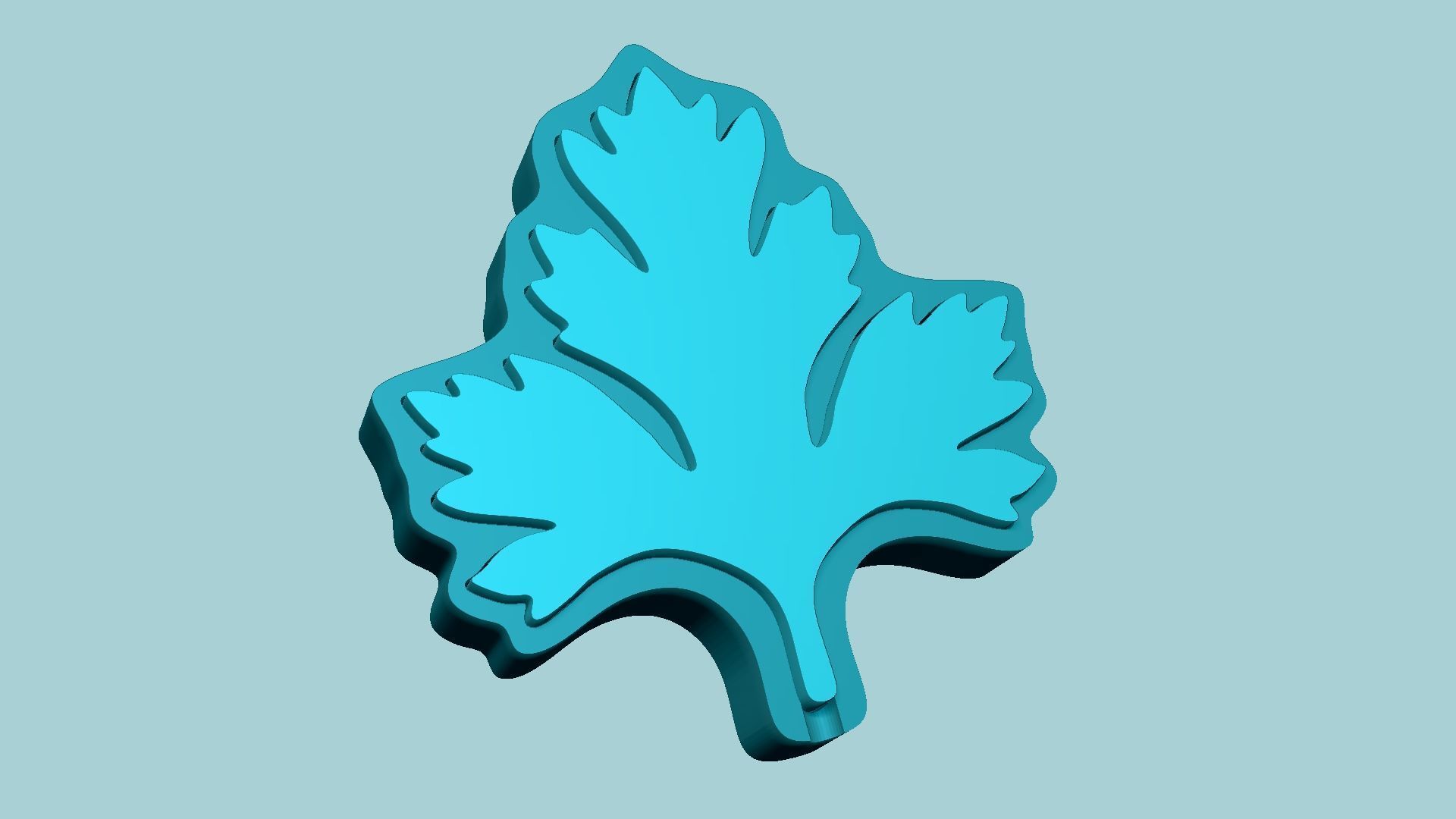 Parsley Leaf Mold - Artificial Herb Molding Tool 3D print model_7