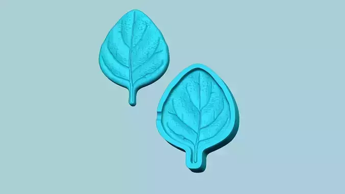 Oregano Leaf Mold - Artificial Herb Molding Tool 3D print model