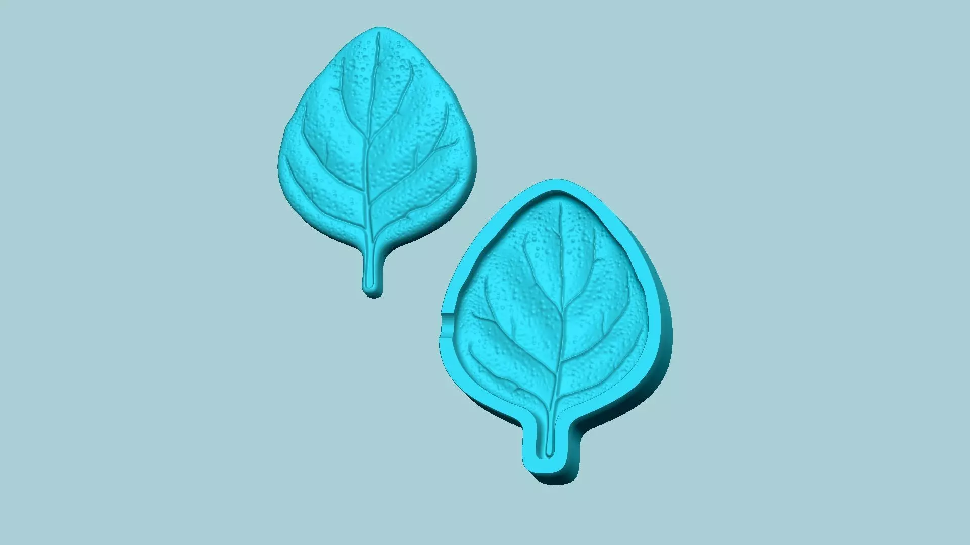 Oregano Leaf Mold - Artificial Herb Molding Tool 3D print model_0