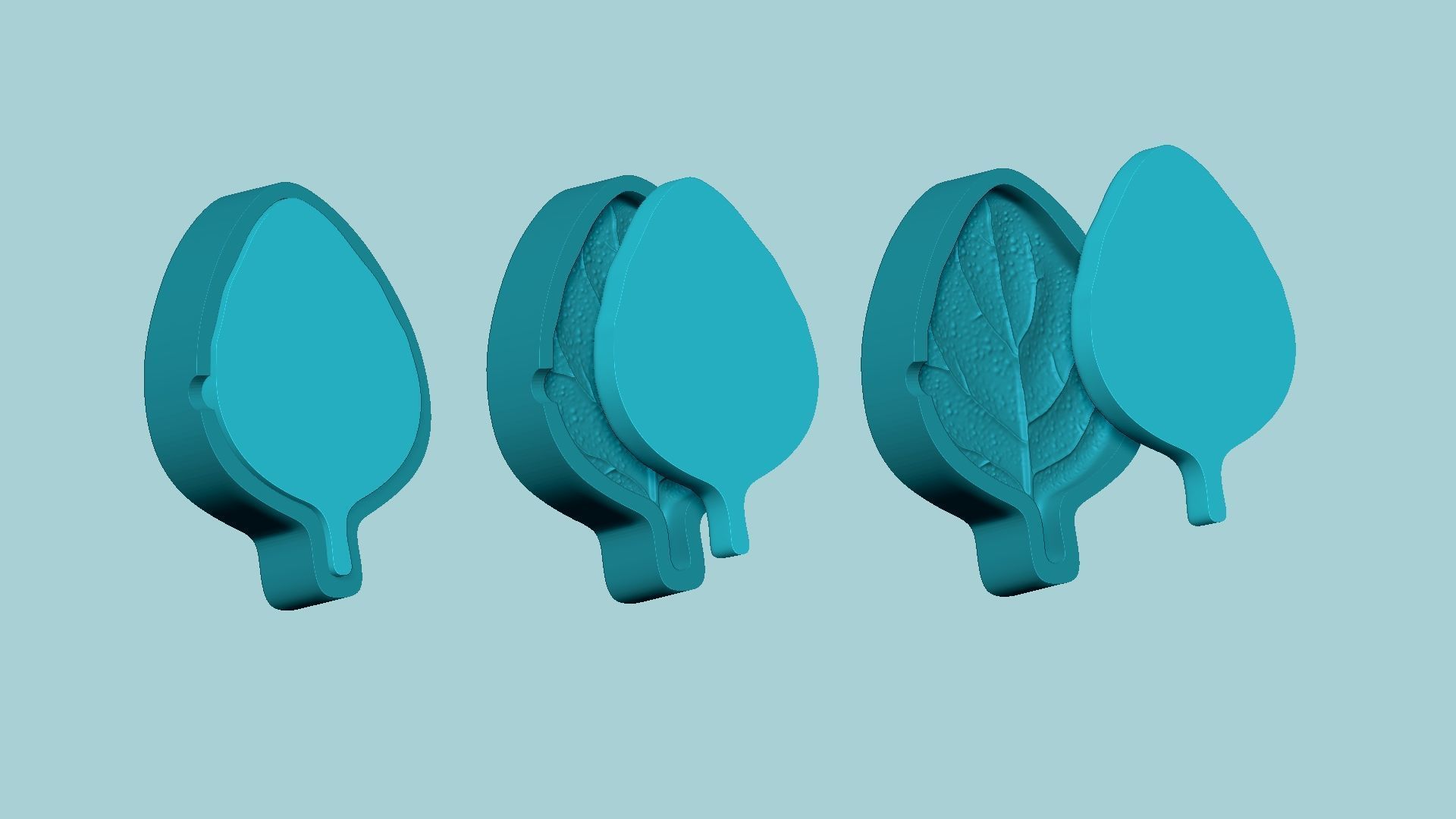 Oregano Leaf Mold - Artificial Herb Molding Tool 3D print model_8