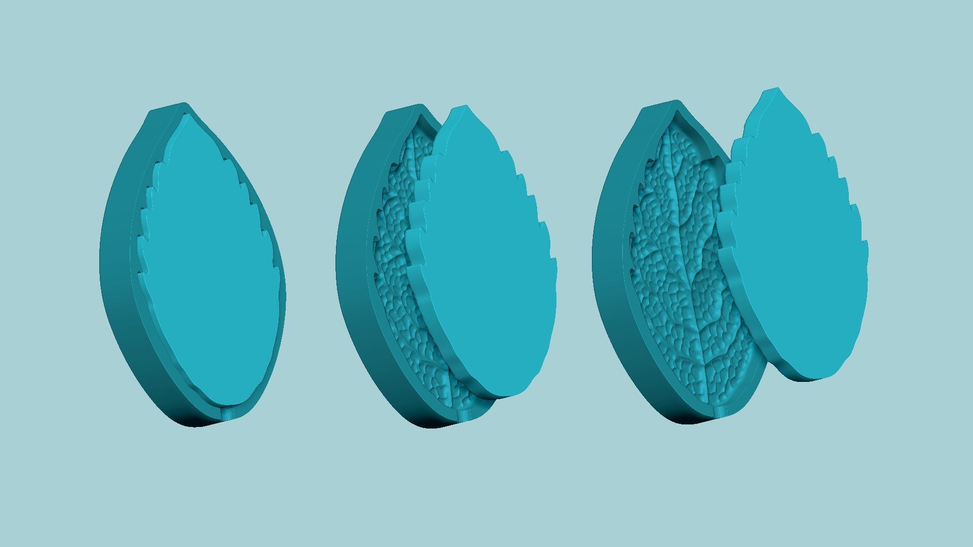 Mint Leaf Mold - Artificial Herb Molding Tool 3D print model_8