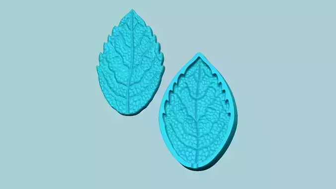 Mint Leaf Mold - Artificial Herb Molding Tool 3D print model