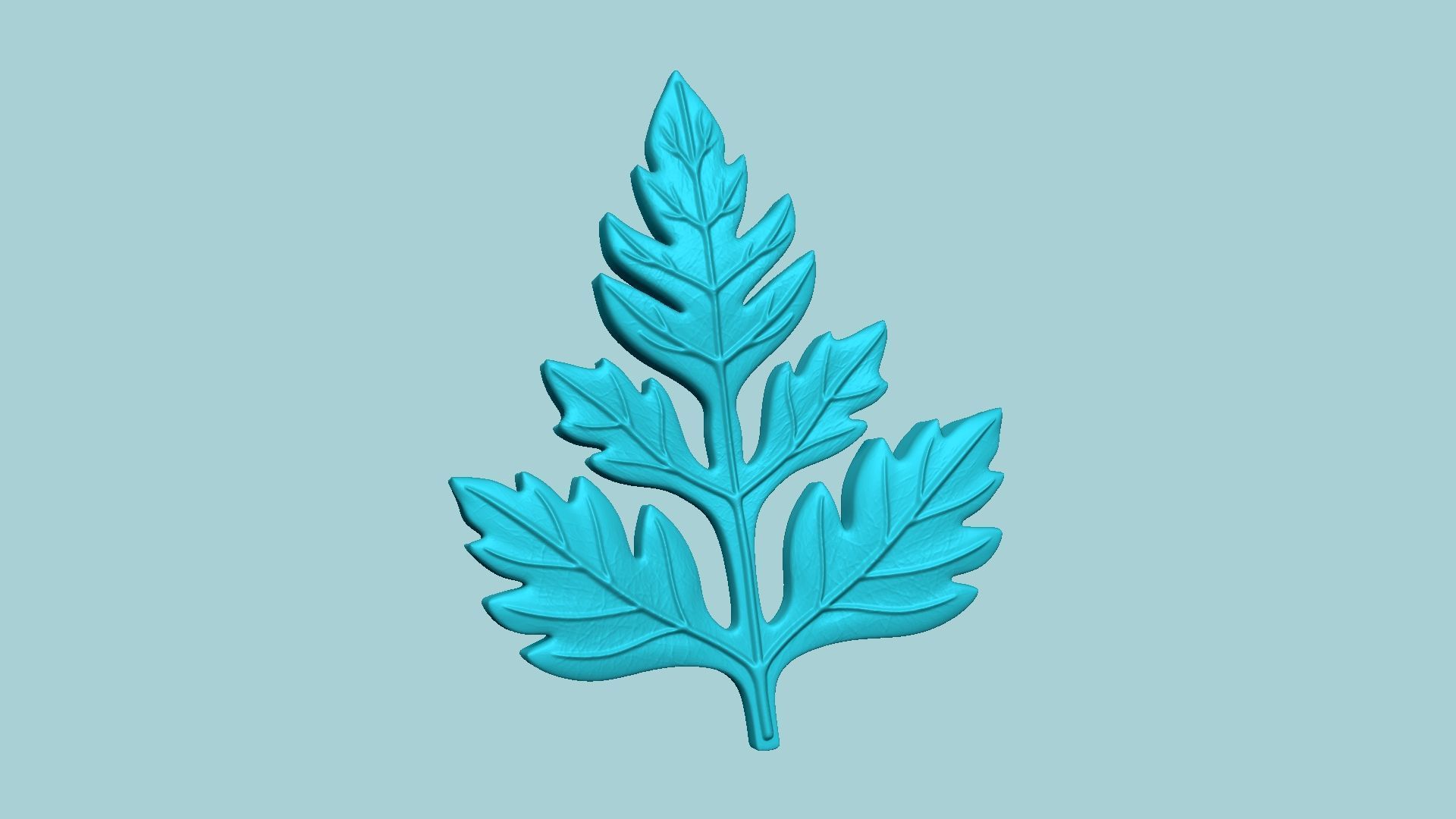 Chervil Leaf Mold - Artificial Herb Molding Tool 3D print model_1