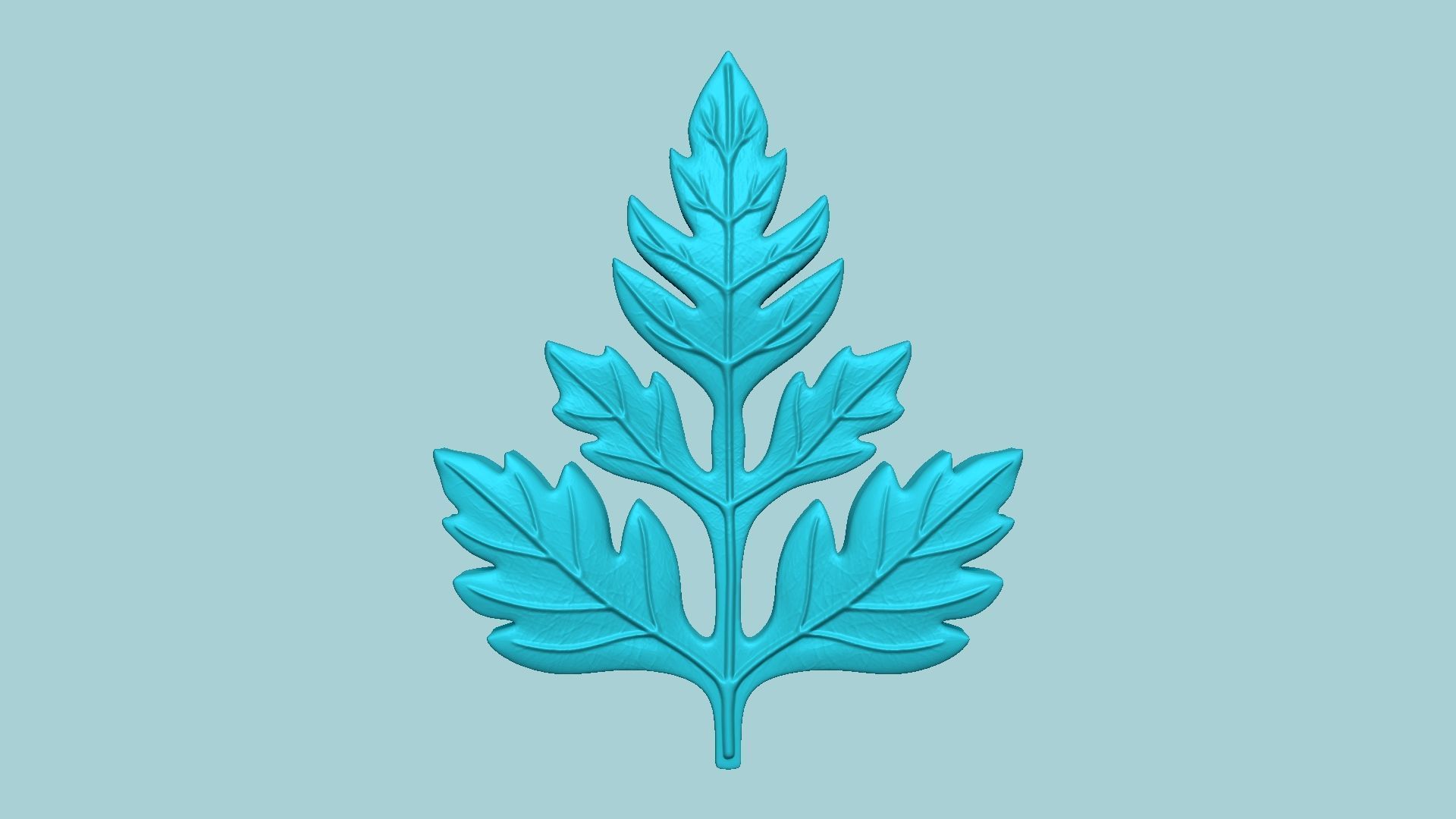 Chervil Leaf Mold - Artificial Herb Molding Tool 3D print model_2