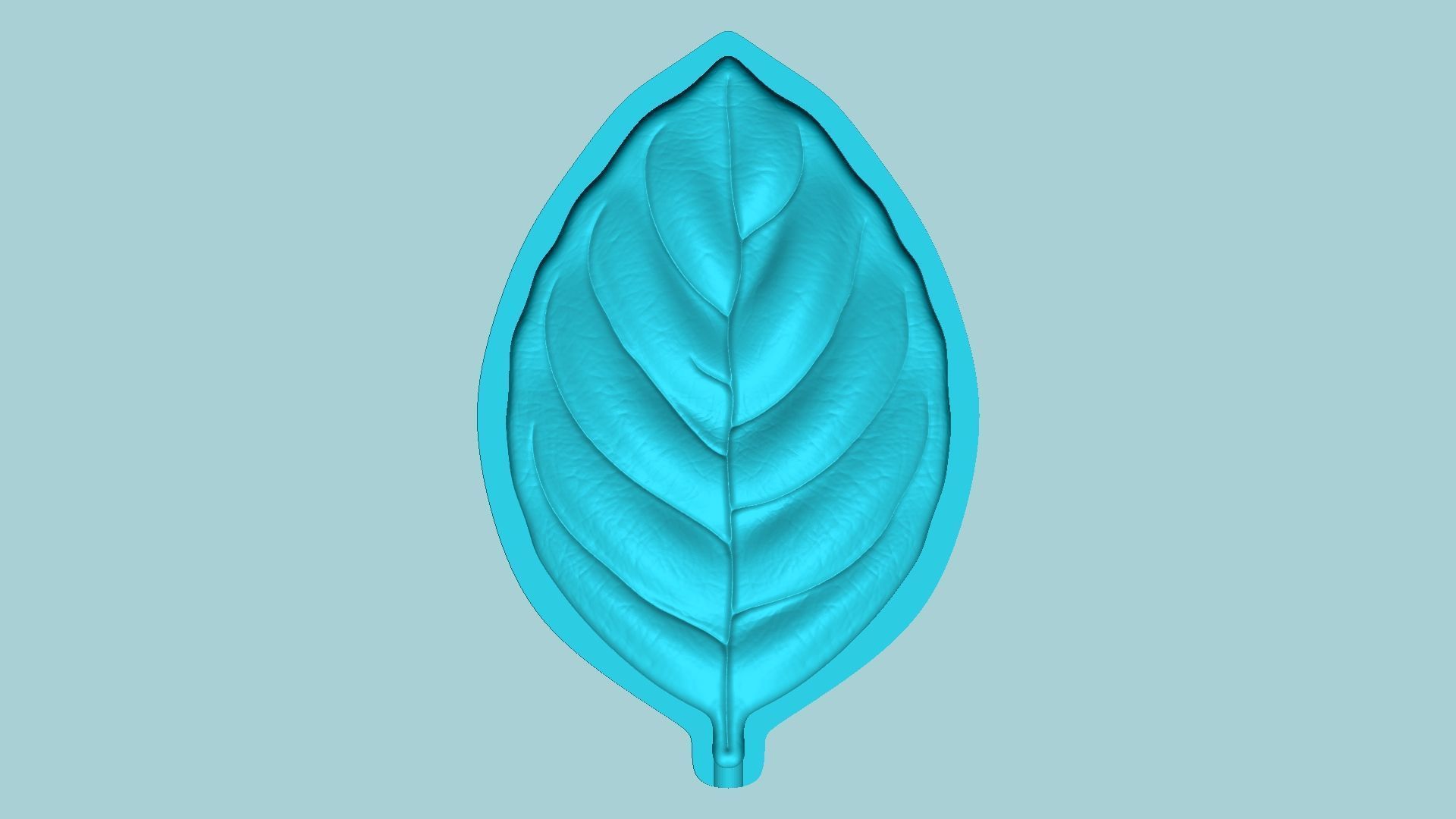 Basil Leaf Mold - Artificial Herb Molding Tool 3D print model_4