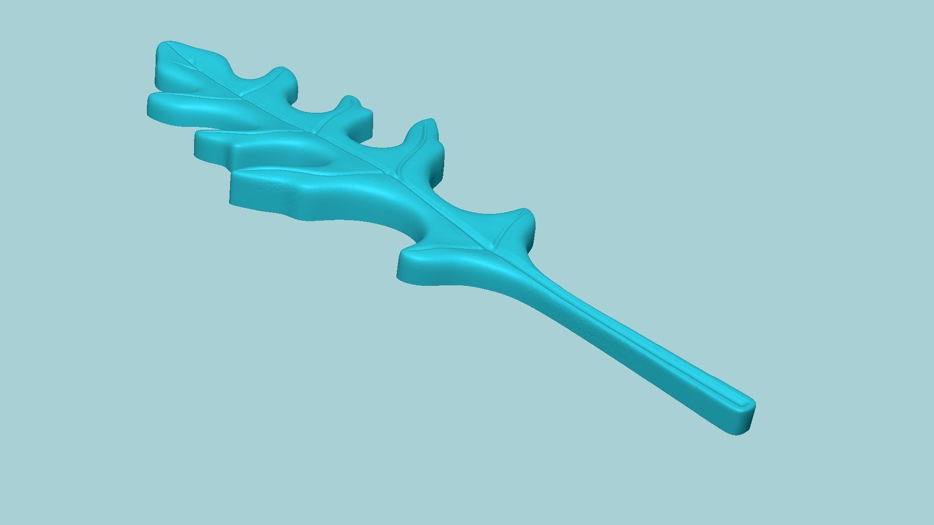 Arugula Leaf Mold - Artificial Herb Molding Tool 3D print model_5