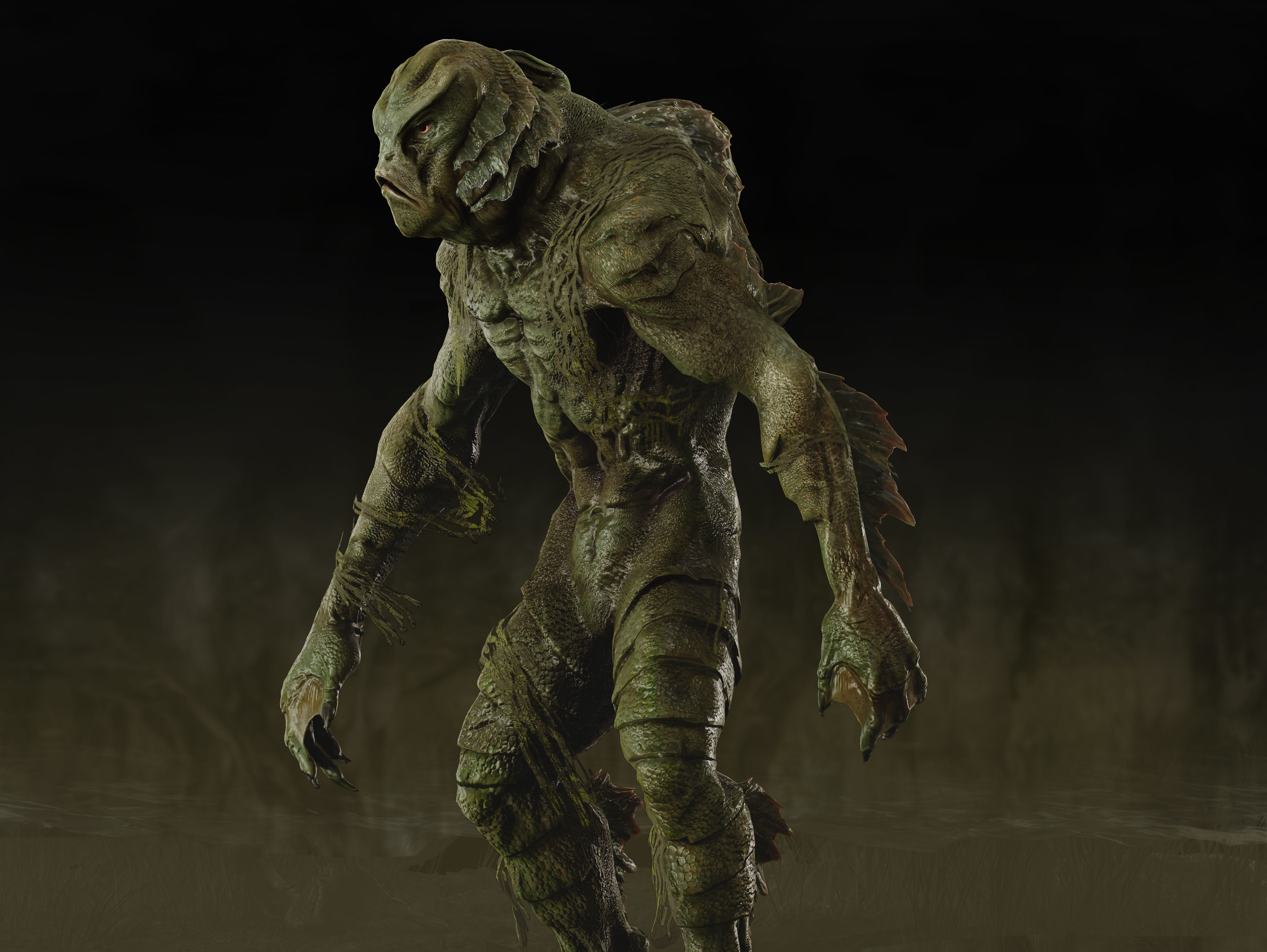 Swamp Thing Low-poly 3D model_10
