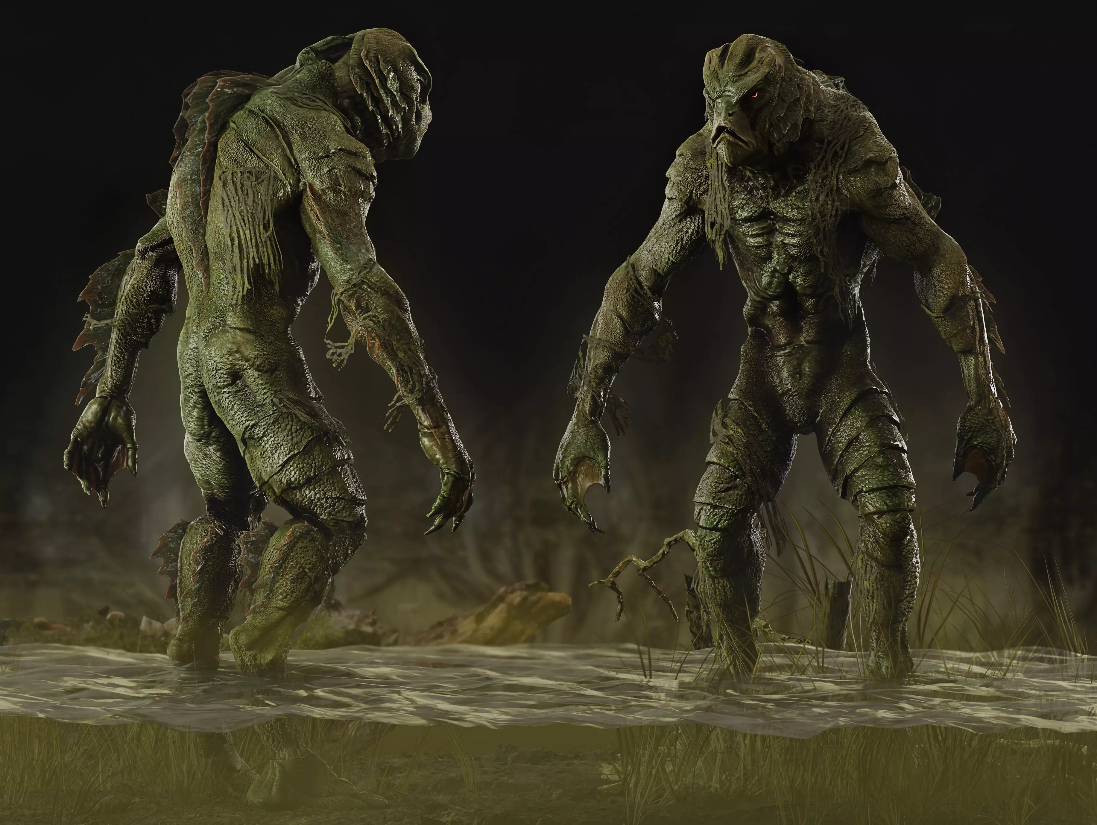 Swamp Thing Low-poly 3D model_0