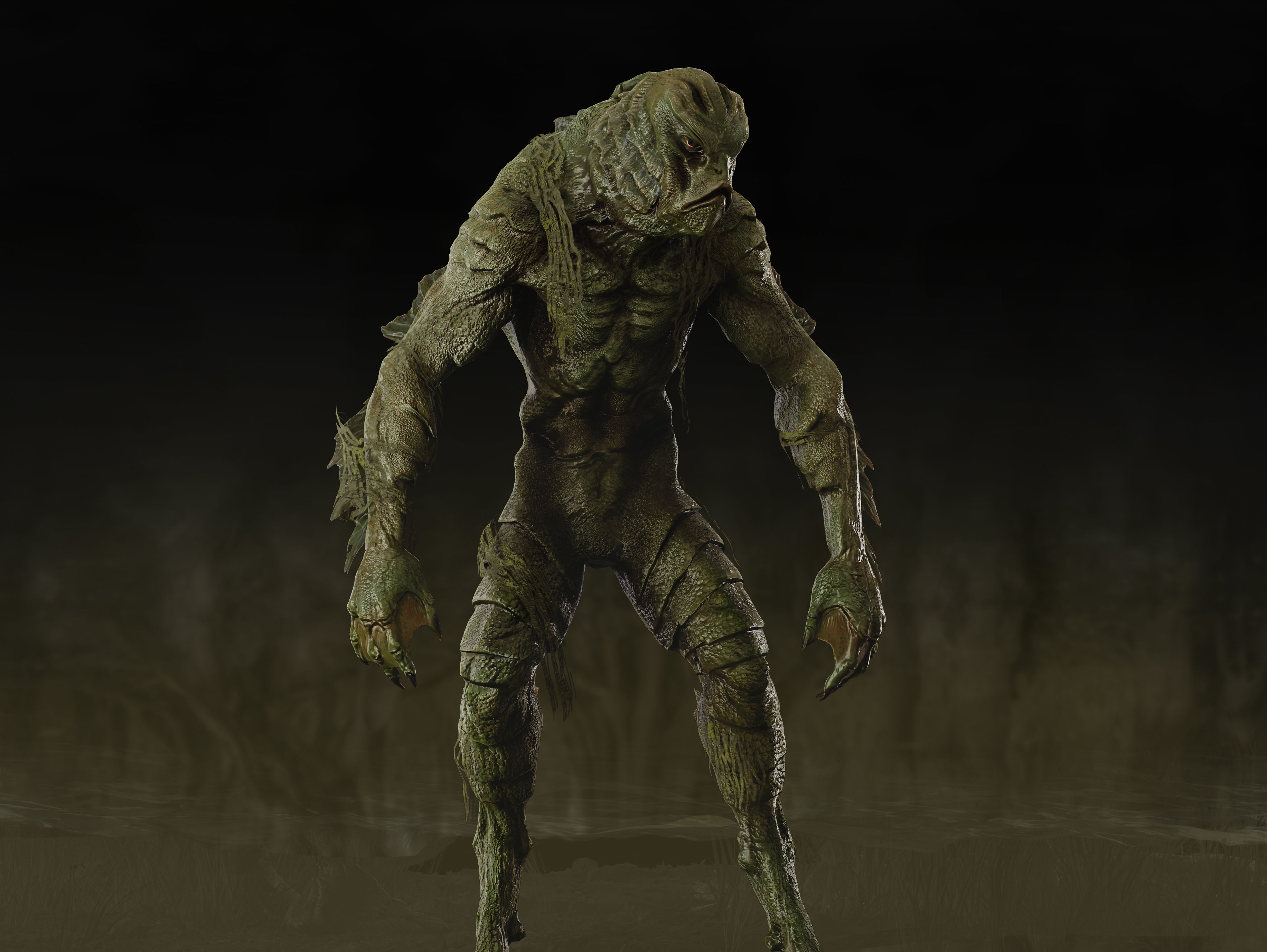 Swamp Thing Low-poly 3D model_2