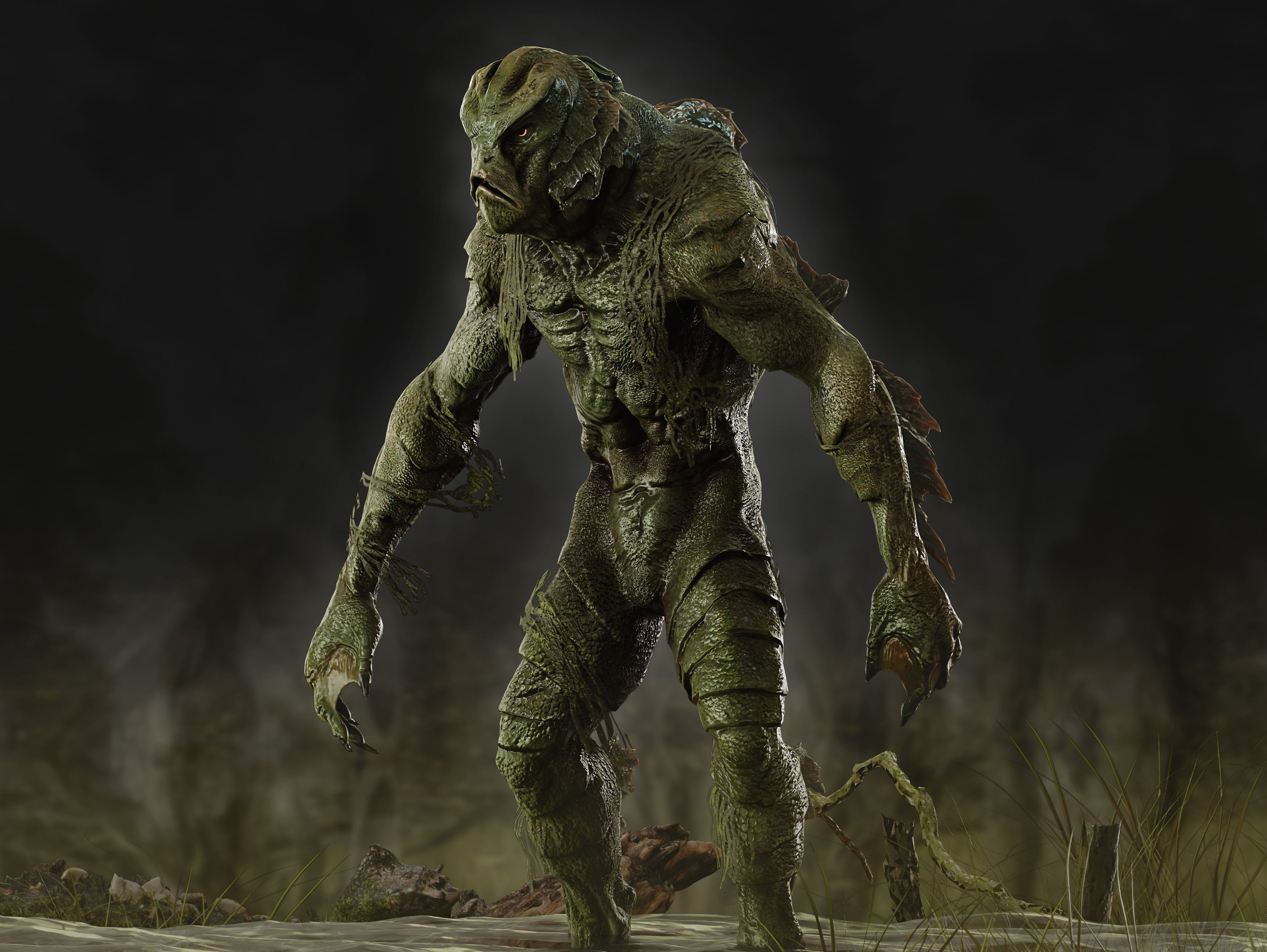 Swamp Thing Low-poly 3D model_4