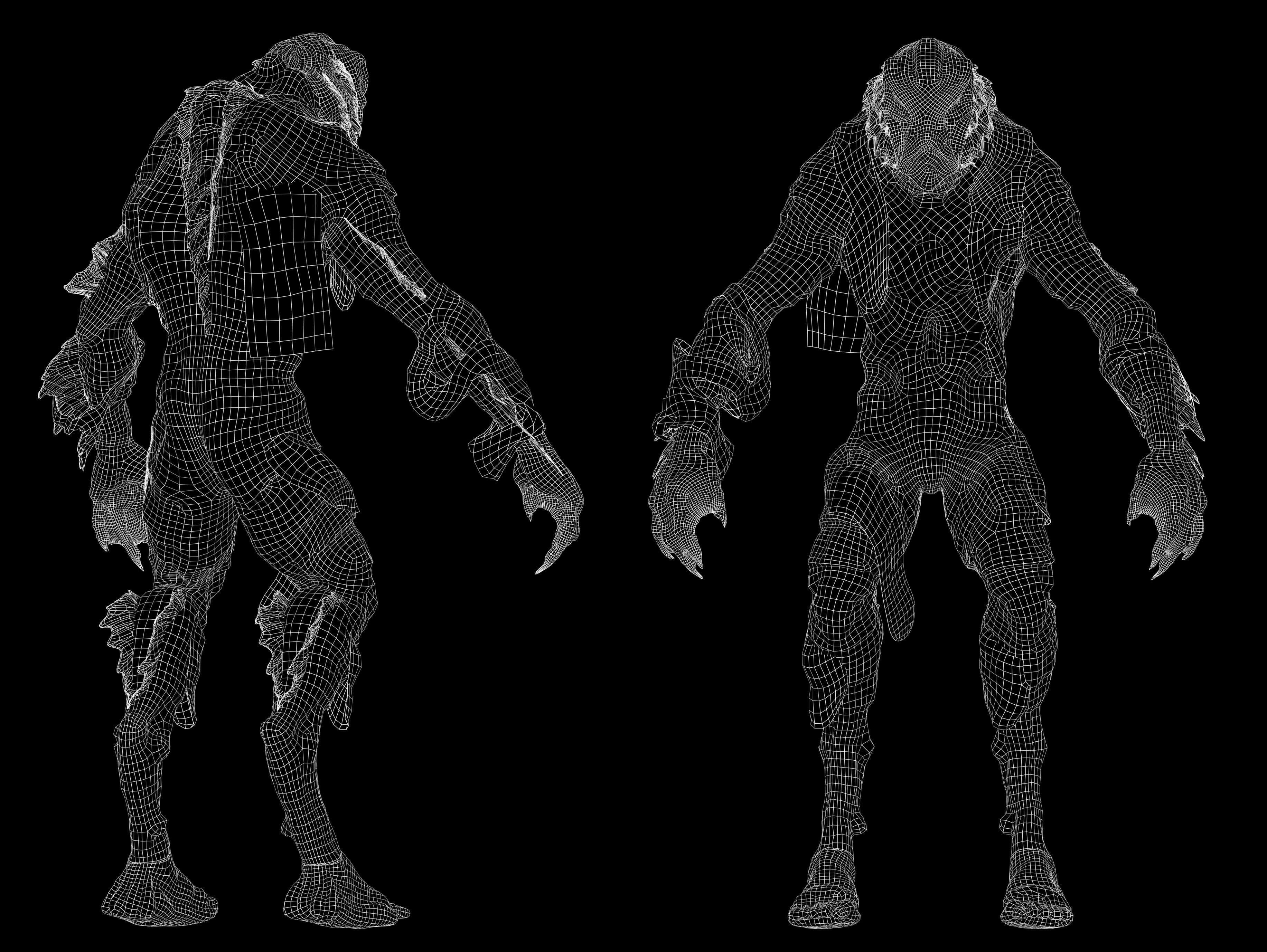 Swamp Thing Low-poly 3D model_13