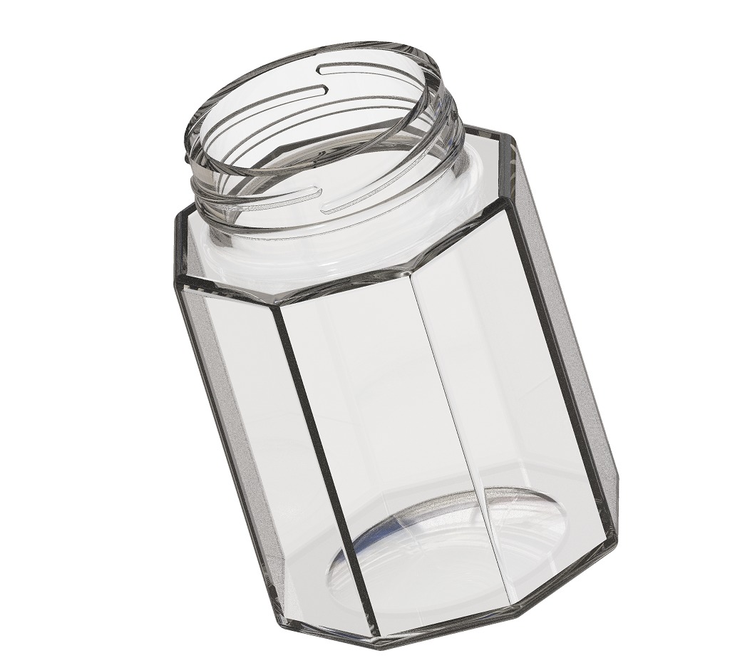 Octagonal Kitchen Jar 3D print model_2