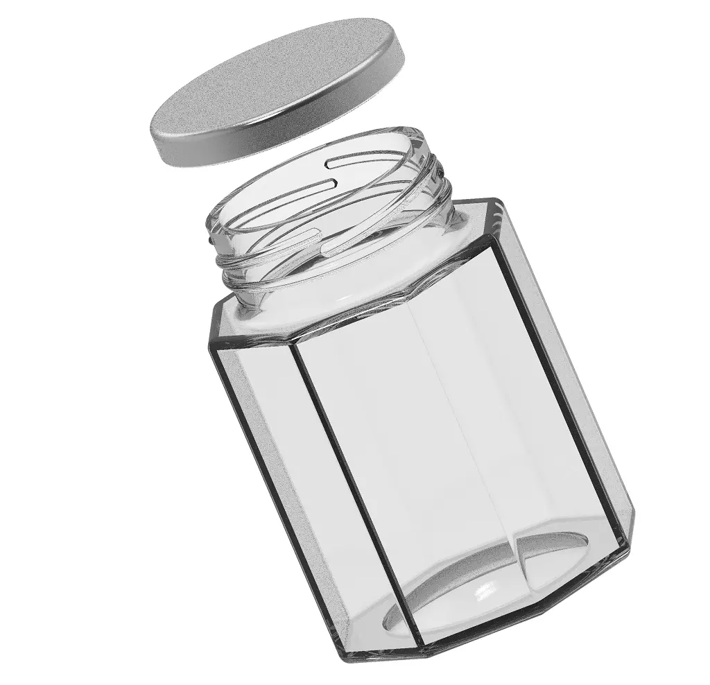 Octagonal Kitchen Jar 3D print model_0