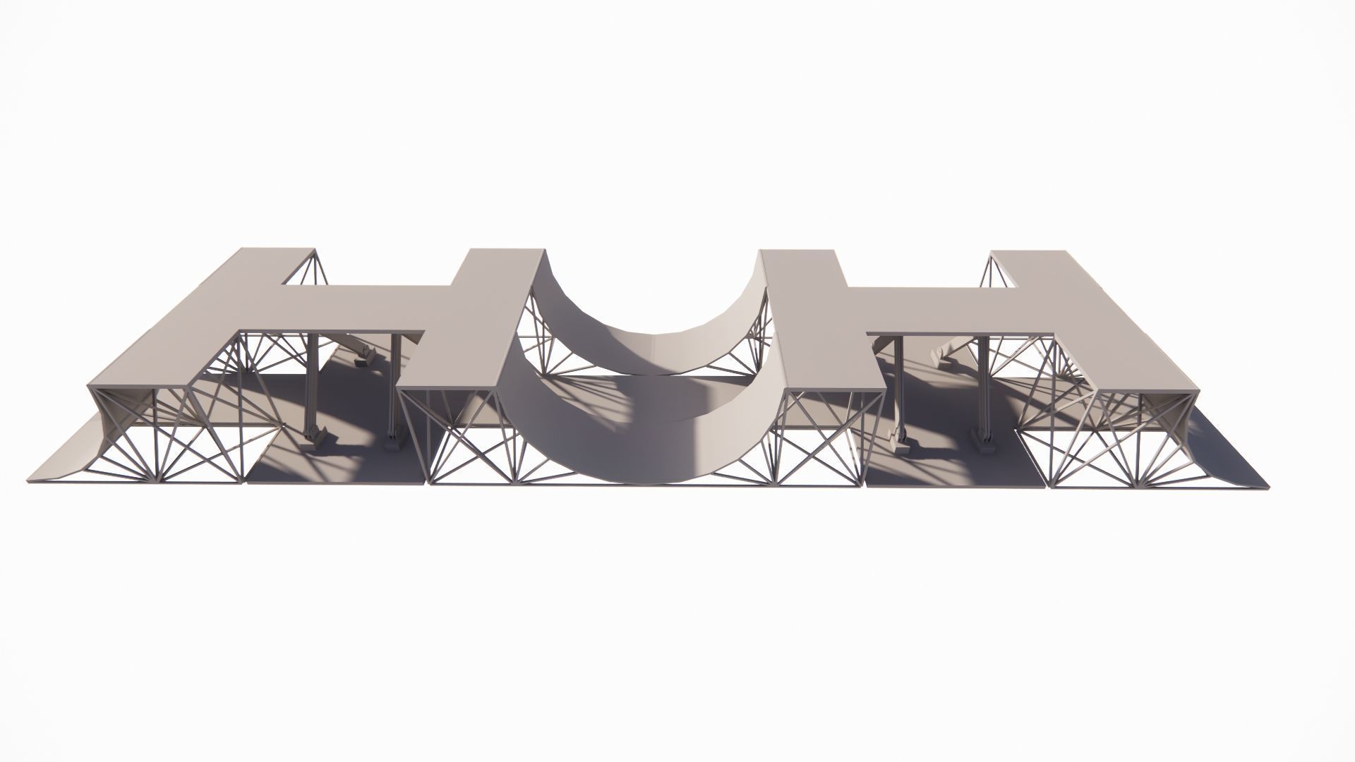 Skatepark-Skate Park PACK 3D model_16