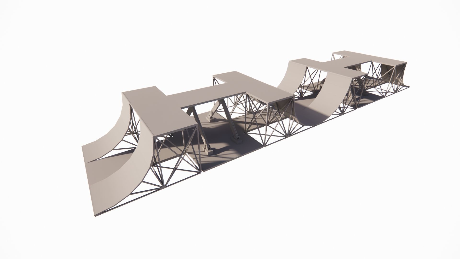 Skatepark-Skate Park PACK 3D model_14