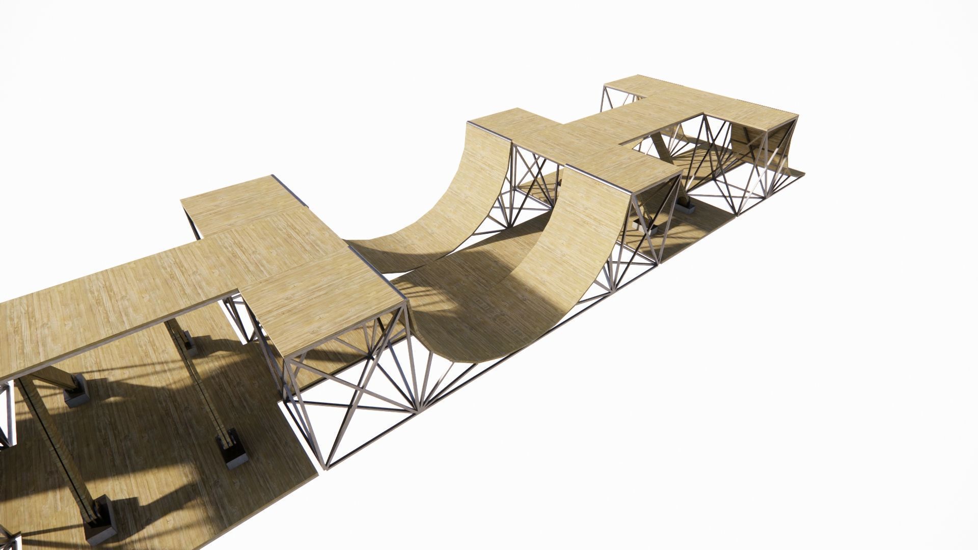 Skatepark-Skate Park PACK 3D model_8