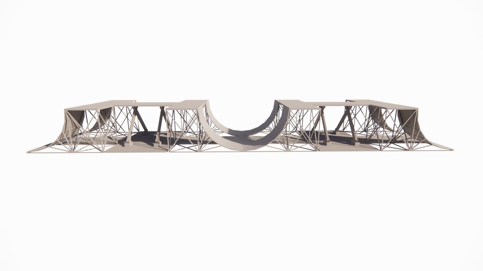 Skatepark-Skate Park PACK 3D model_12