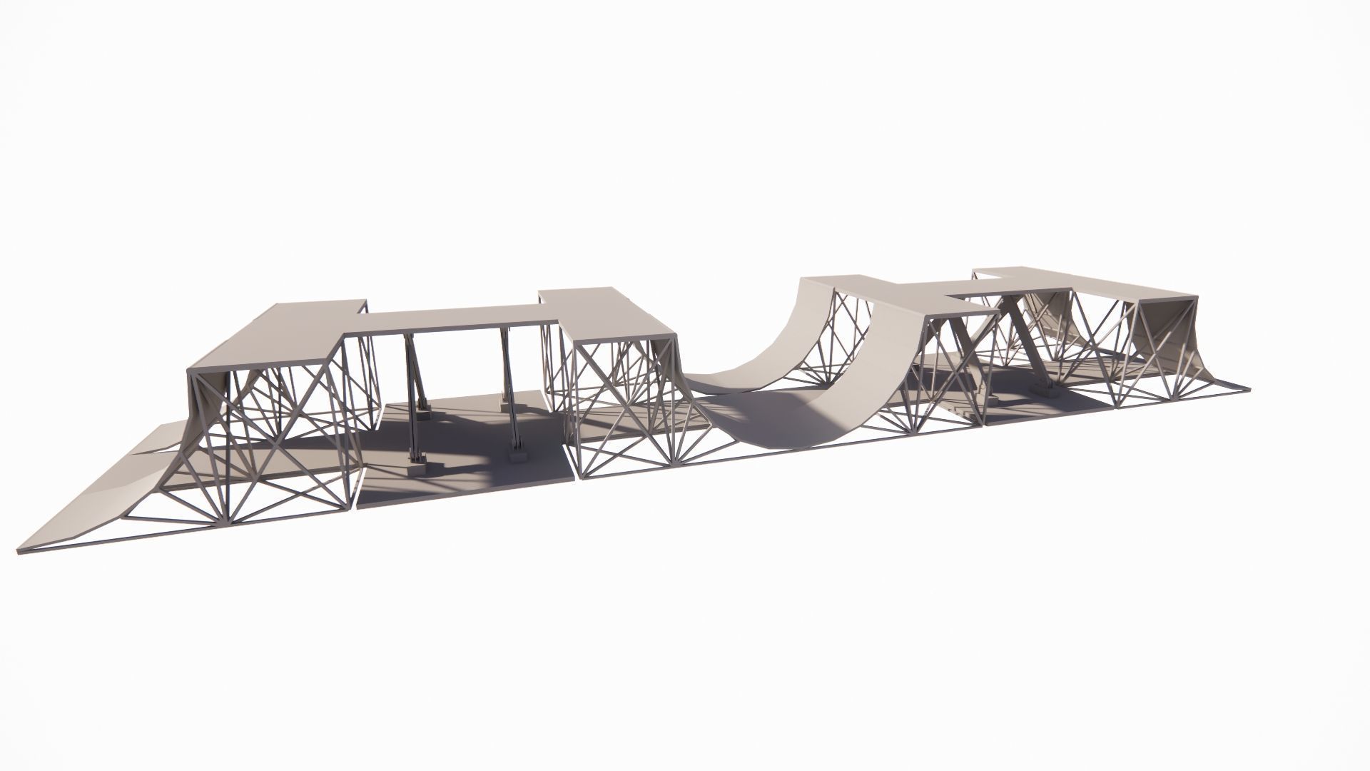 Skatepark-Skate Park PACK 3D model_15