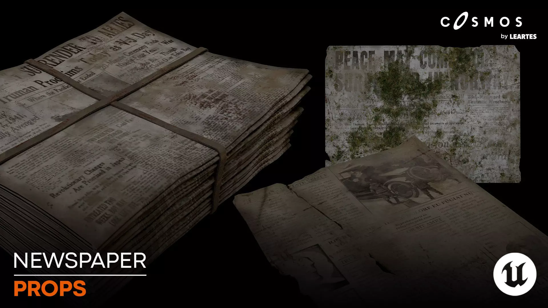 Newspaper Pack Low-poly 3D model