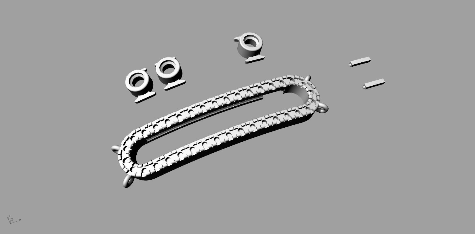 Messika  Bracelet Jewelry Gold  3D print model_5