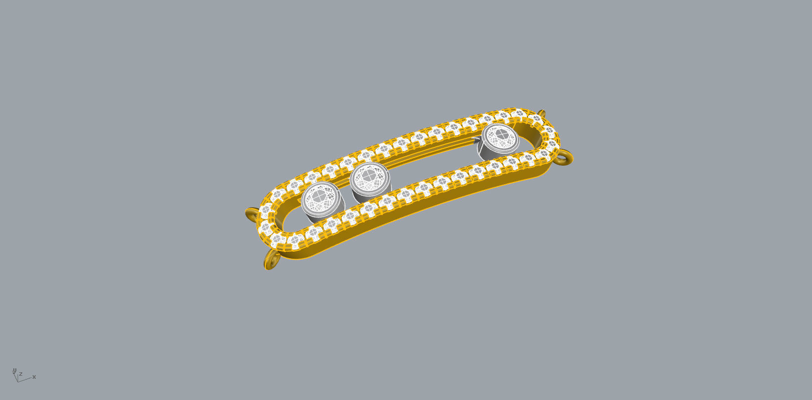 Messika  Bracelet Jewelry Gold  3D print model_2