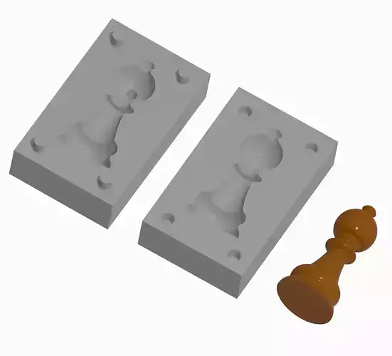 Chocolate Mold Chess Bishop 3D print model