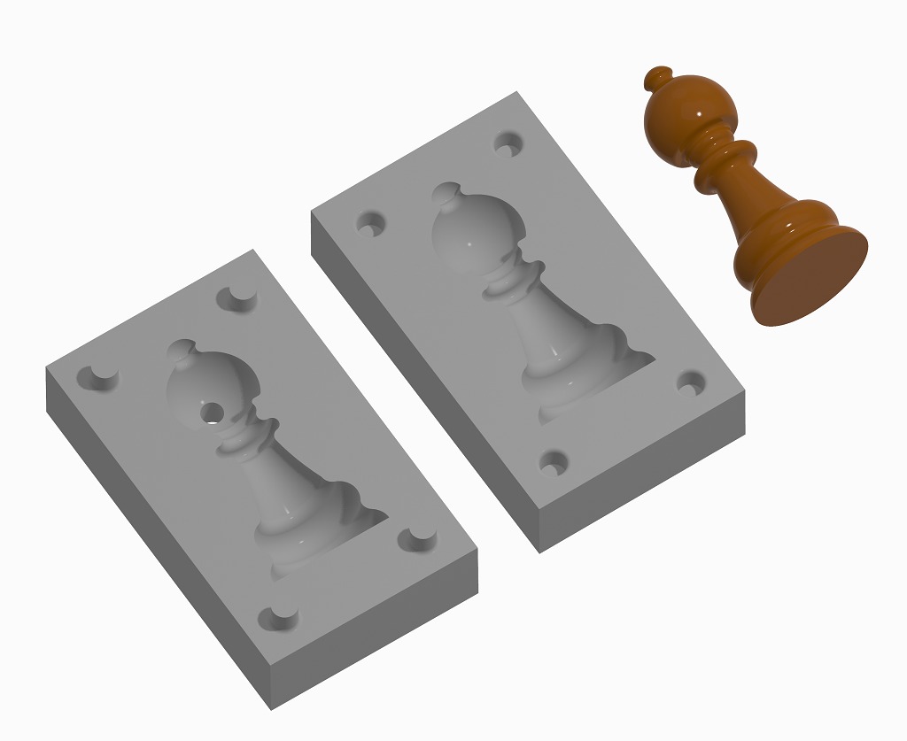 Chocolate Mold Chess Bishop 3D print model_1