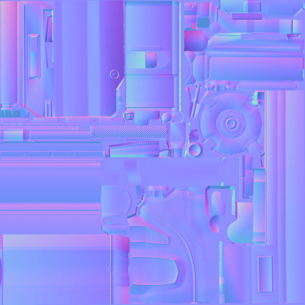 44-dartgun-auto-gun model 3d game ready model Low-poly 3D model Low-poly 3D model_27