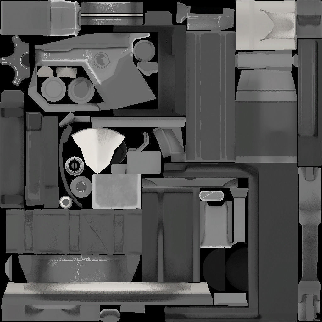 44-dartgun-auto-gun model 3d game ready model Low-poly 3D model Low-poly 3D model_24