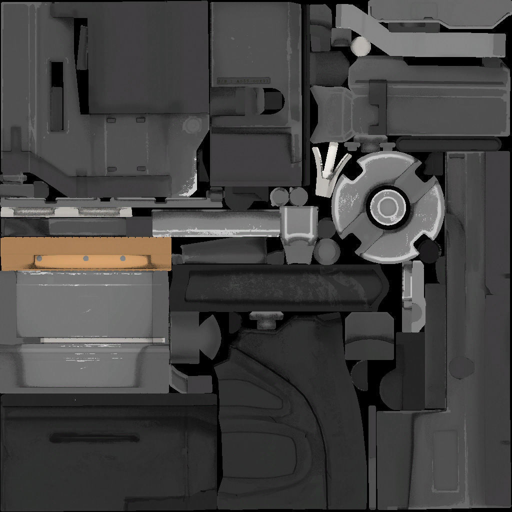 44-dartgun-auto-gun model 3d game ready model Low-poly 3D model Low-poly 3D model_28