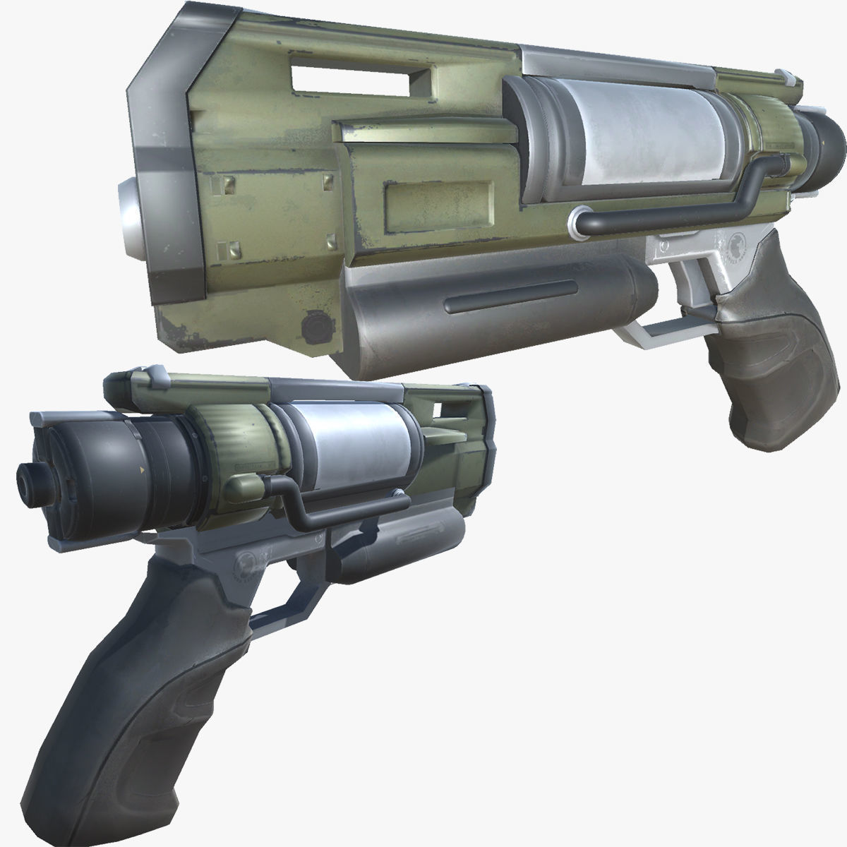 44-dartgun-auto-gun model 3d game ready model Low-poly 3D model Low-poly 3D model_23