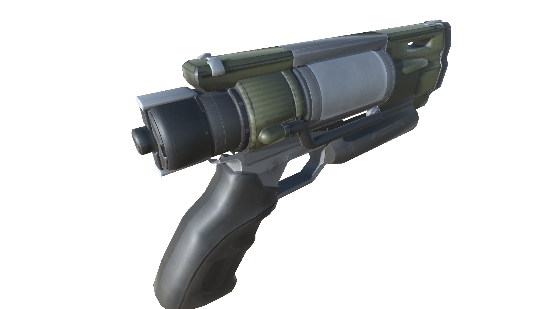 44-dartgun-auto-gun model 3d game ready model Low-poly 3D model Low-poly 3D model_11