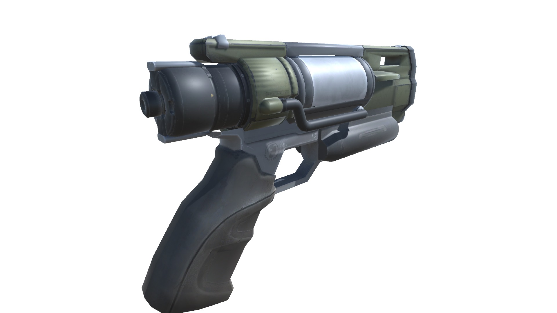 44-dartgun-auto-gun model 3d game ready model Low-poly 3D model Low-poly 3D model_12