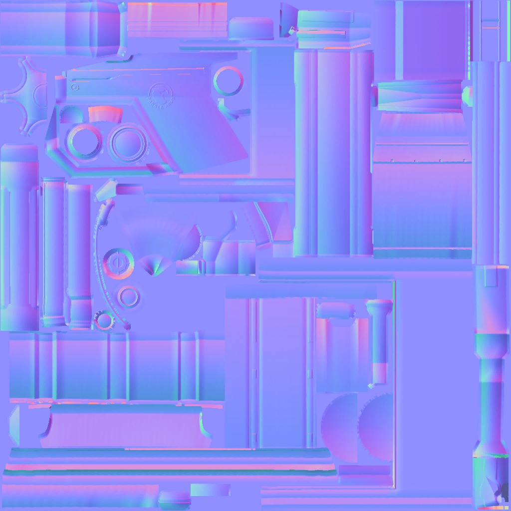 44-dartgun-auto-gun model 3d game ready model Low-poly 3D model Low-poly 3D model_25