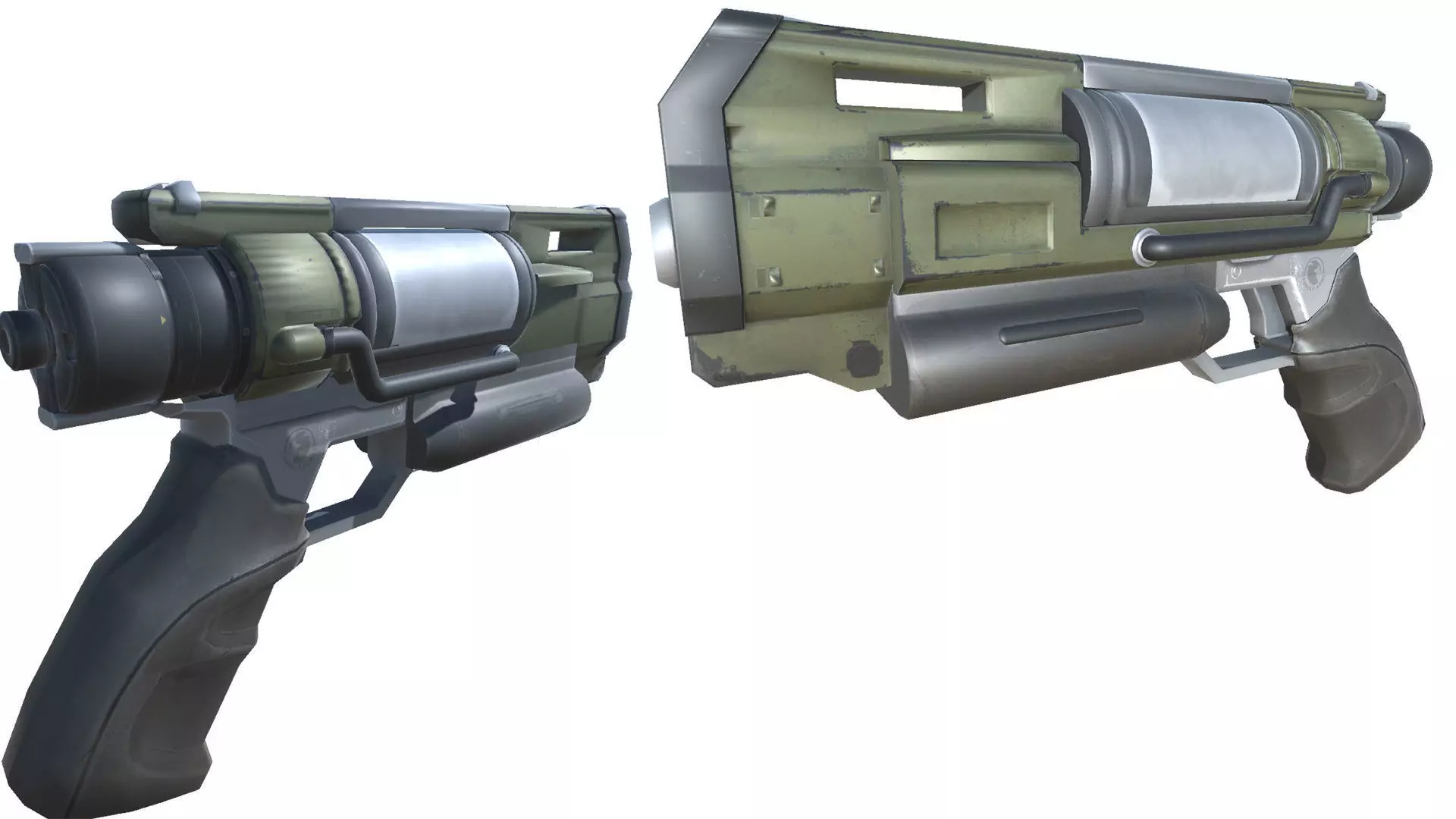 44-dartgun-auto-gun model 3d game ready model Low-poly 3D model Low-poly 3D model_0