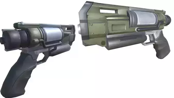 44-dartgun-auto-gun model 3d game ready model Low-poly 3D model