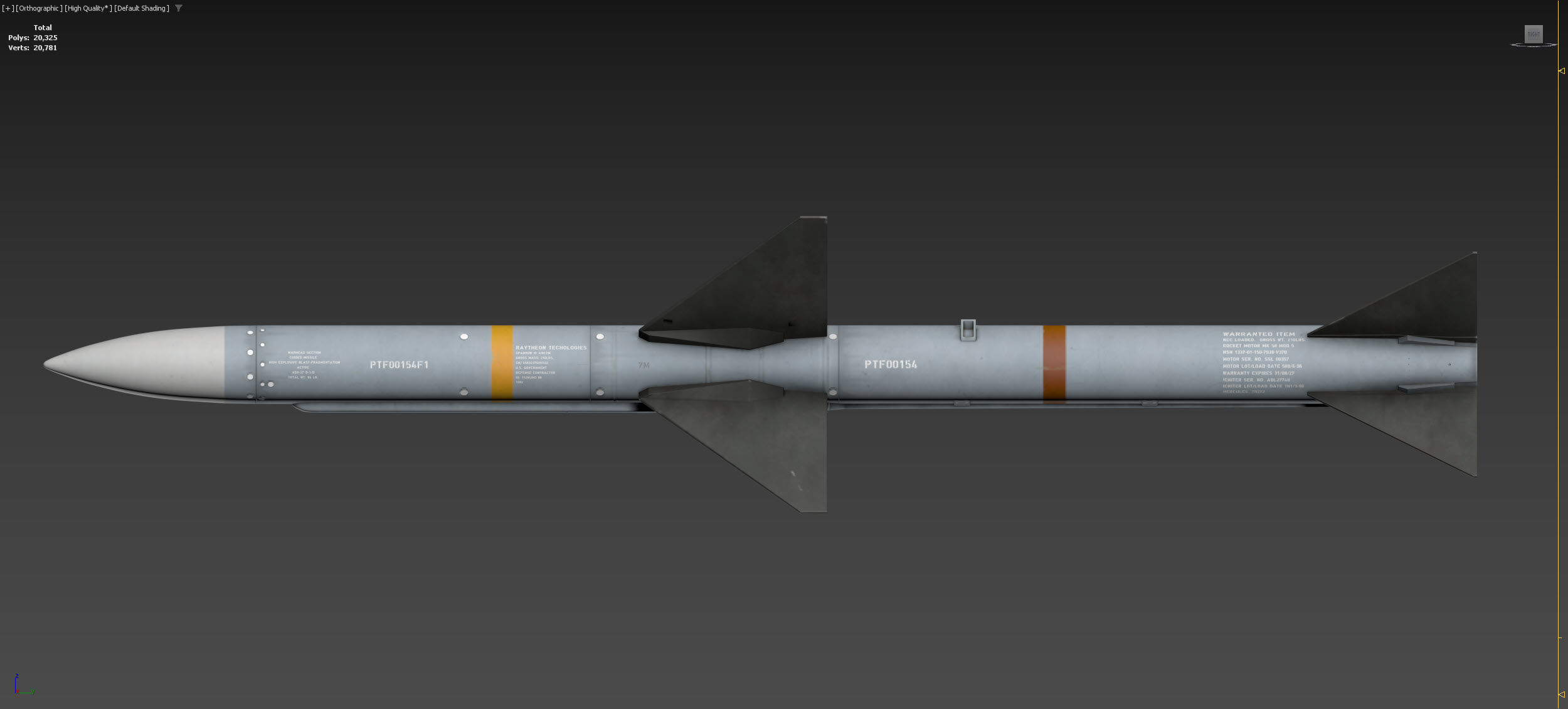 AIM-7 Sparrow 3D model_2