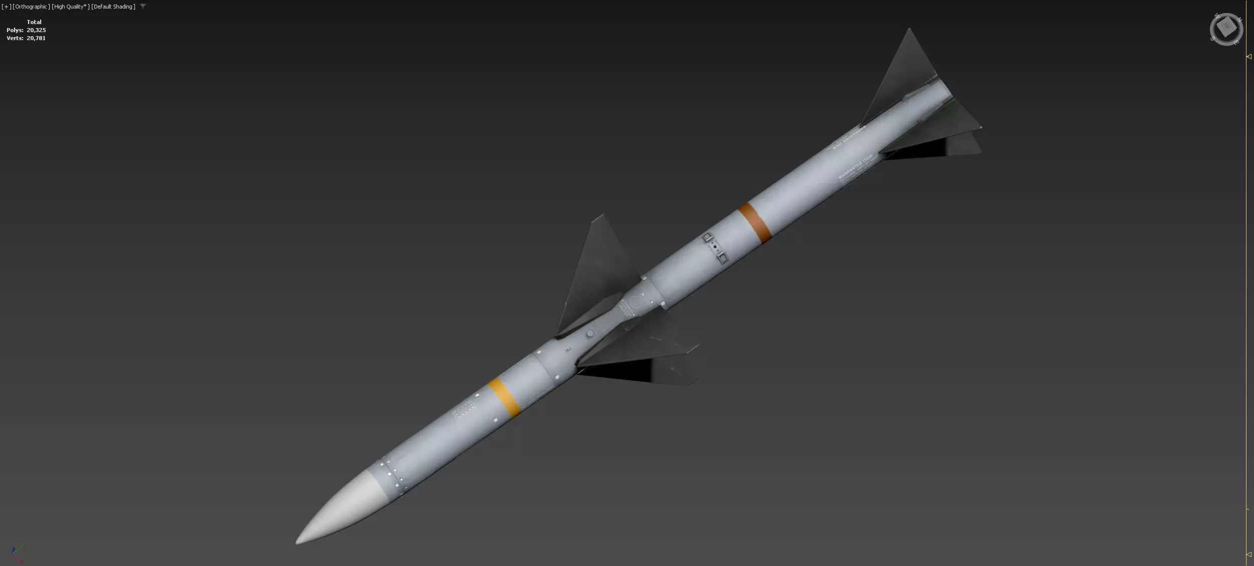 AIM-7 Sparrow 3D model_0