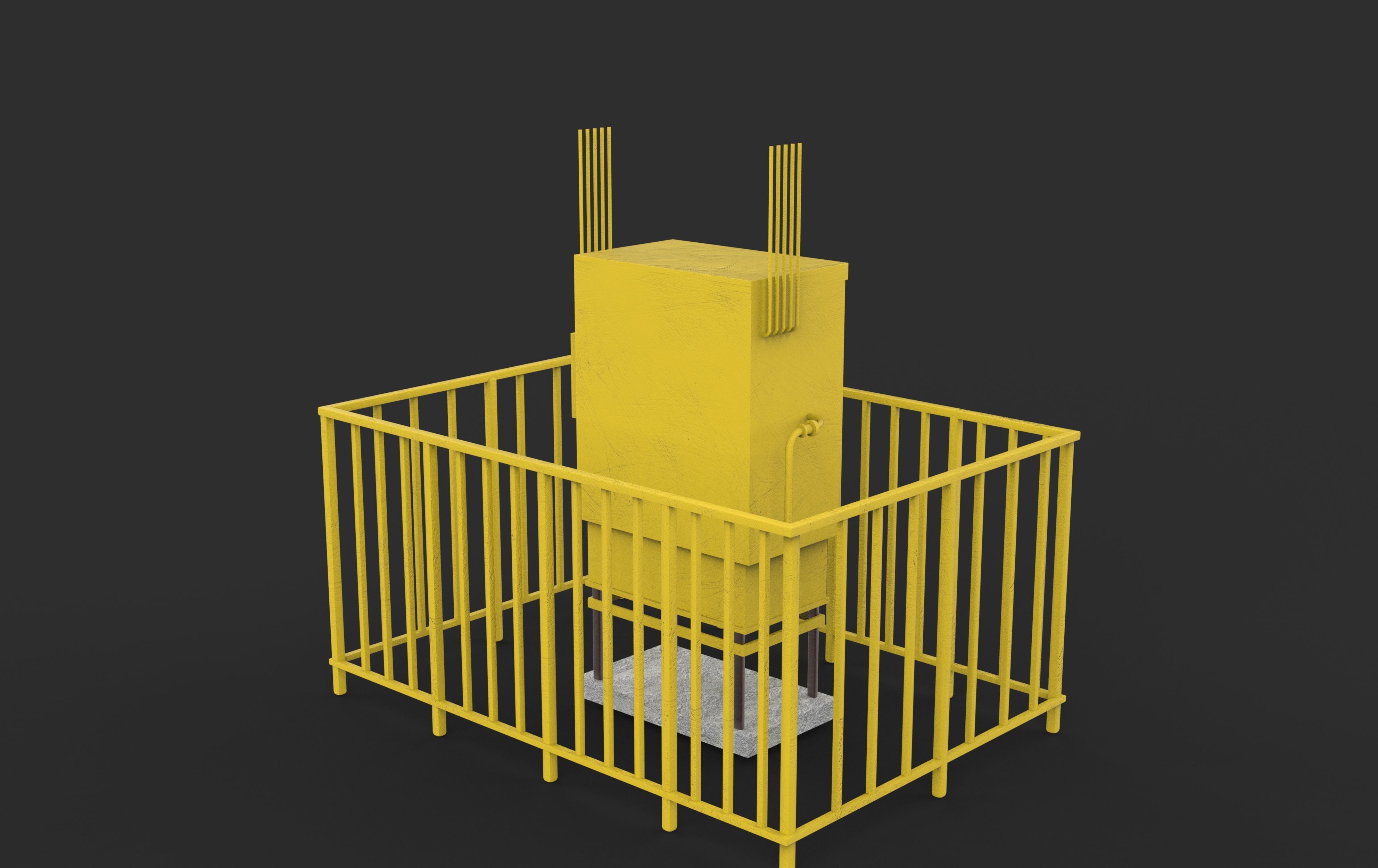 Gas distribution station 3D model_8